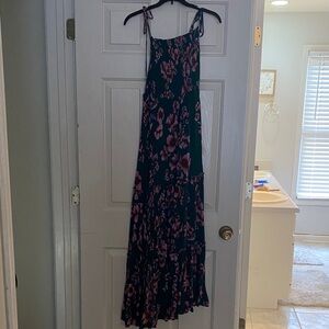 Free People Floral Maxi Dress in Teal and Purple